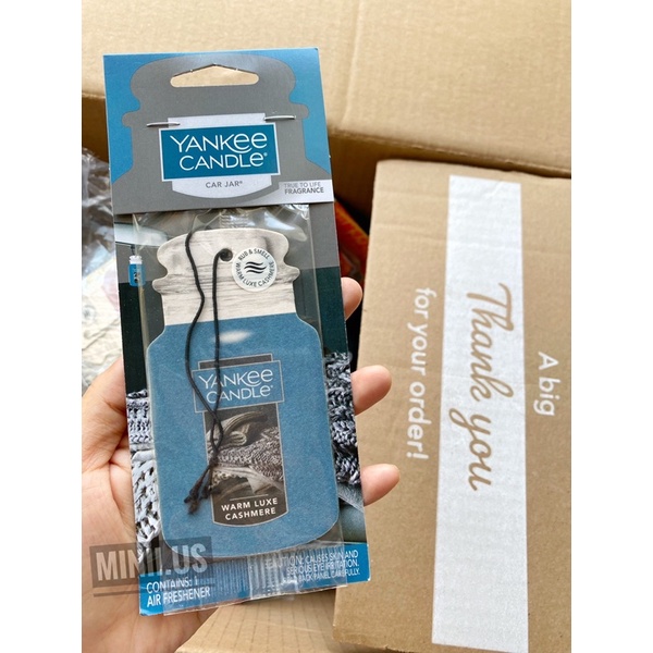🌸 Giấy thơm Yankee Candle Classic Paper Car Jar Hanging Air Freshener