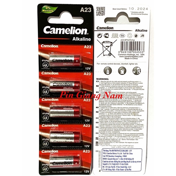 Pin A23 Camelion Alkaline 12V