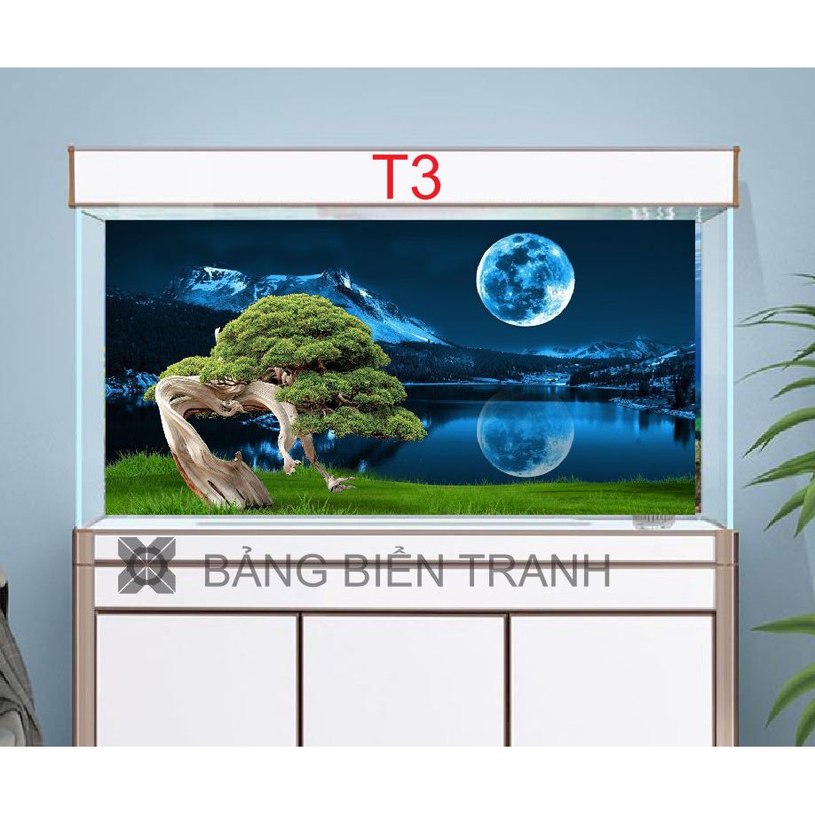 Tranh hồ cá mẫu trăng T3