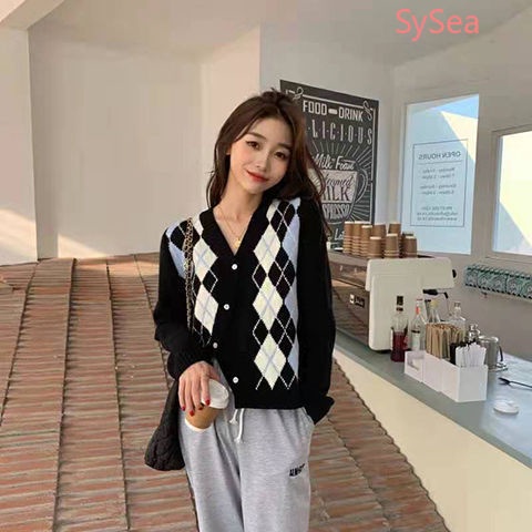 Áo Khoác Cardigan Dệt Kim Tay Dài Cổ Chữ V Phong Cách Retro Mùa Thu Cho Nữ