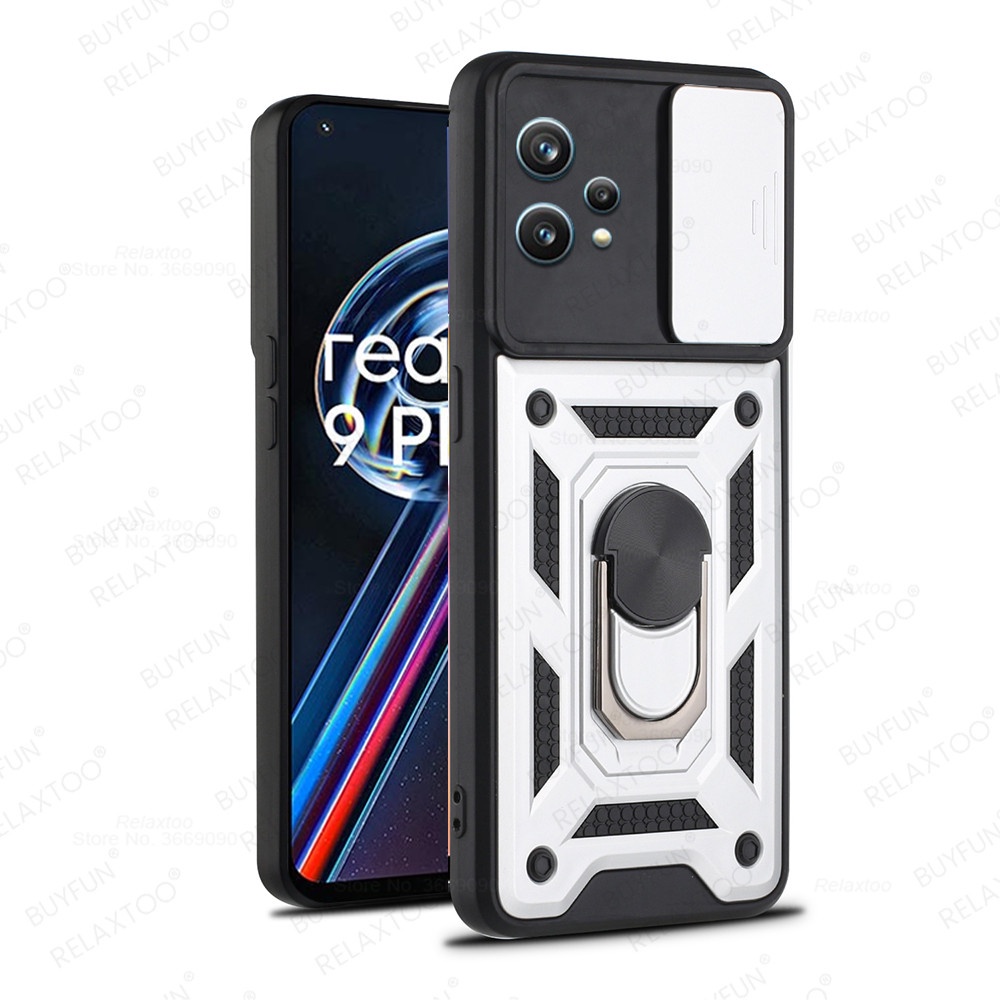 Ốp Điện Thoại Mềm Chống Sốc Có Giá Đỡ Dạng Trượt Cho OPPO Realme 9i 9 Pro Plus 8i A96 A36 A76 C21Y C11 Reno7 6