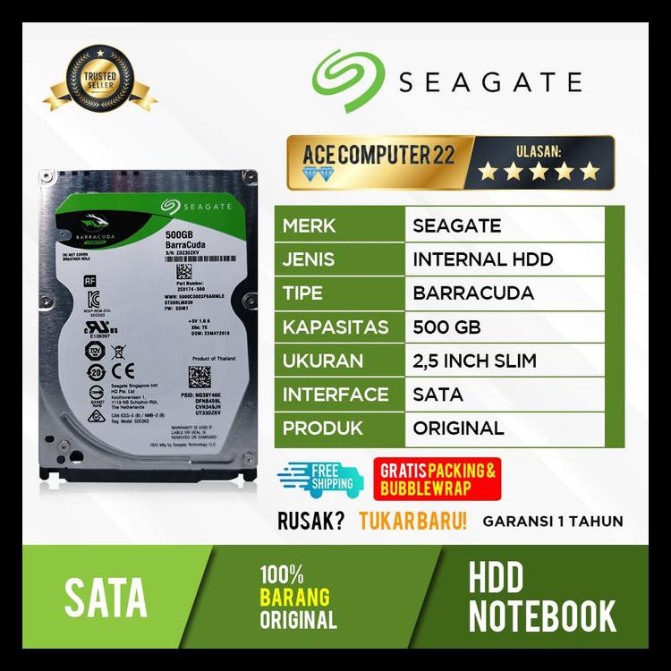 Mới Notebook Hdd Seagate 100% Code 1122 500gb Sata Slim Notebook