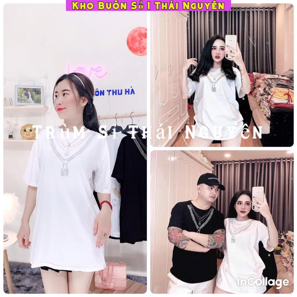 [ Có video + ảnh thật ] Áo thun nữ, áo phông đính đá chất thun mát co dãn  tốt / from dấu quần/ Kho buôn thu hà