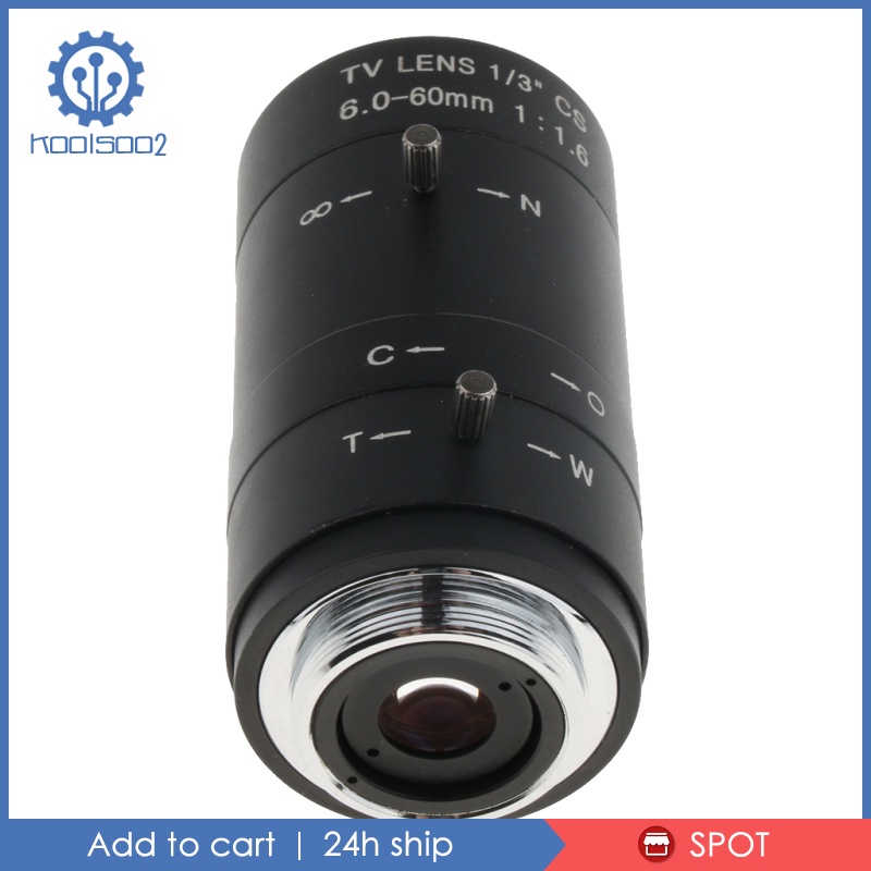 [Koolsoo2] 6mm-60mm 1 / 3 &quot;F1.6 Lens Iris Thủ Công Cho Camera An Ninh CCTV