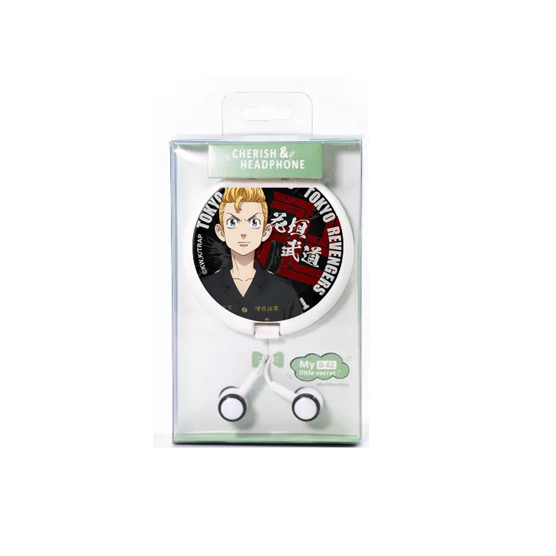 Tai nghe hộp tròn IN HÌNH TOKYO REVENGERS NHÂN VẬT ver TRÒN chibi anime nghe nhạc