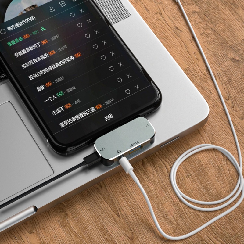 Bộ chia 4 cổng USB 3.0 2.0 3.5mm Type C HUB cho điện thoại