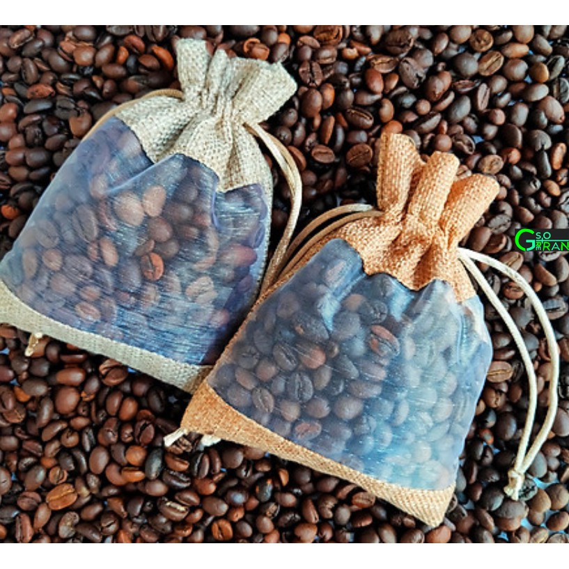 Túi thơm cà phê Việt Nam treo xe ô tô Robusta Đaklak -100G