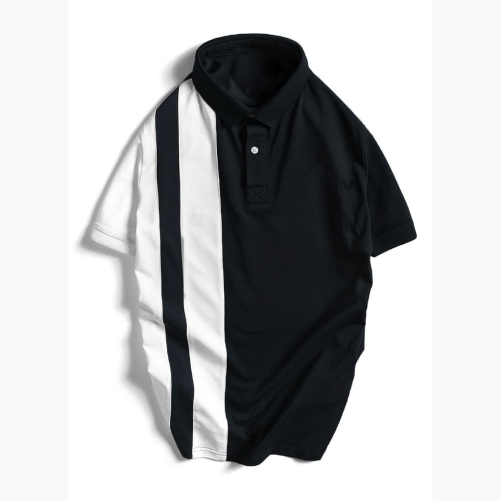 Áo Polo Nam FEEL GOOD có cổ bẻ KẺ SỌC thun cao cấp đẹp vải cá sấu cotton đen trắng ngắn tay form rộng trẻ trung cá tính