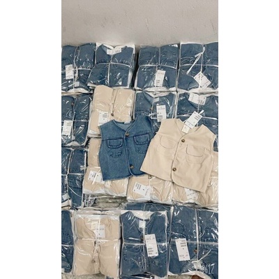 BÁN SỈ - COMBO 2 ÁO BÒ GILE XANH BE CHO BÉ TRAI BT163