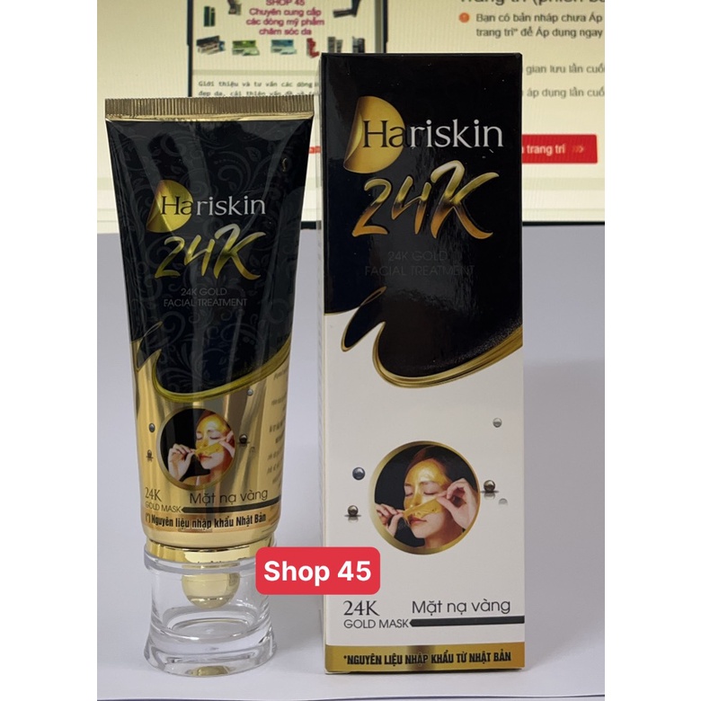 Mặt nạ vàng Hariskin 24K 100g