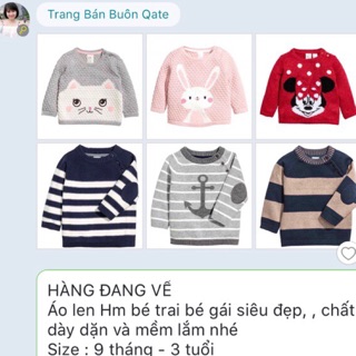 Áo len HM bé trai bé gái