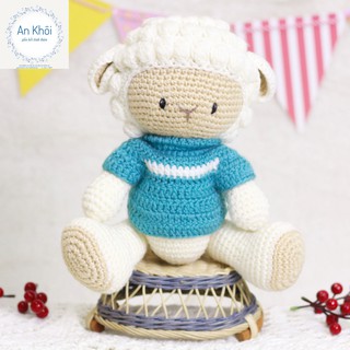 Gấu bông, thú nhồi bông, đồ chơi len, handmade cao cấp: Cừu Poppy tinh nghịch