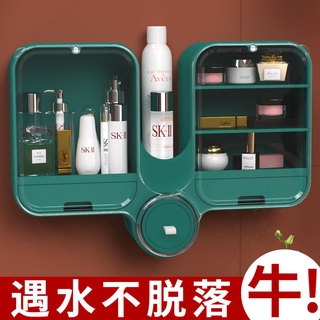 Hộp Đựng Mỹ Phẩm Gắn Tường Không Cần Khoan Tiện Dụng