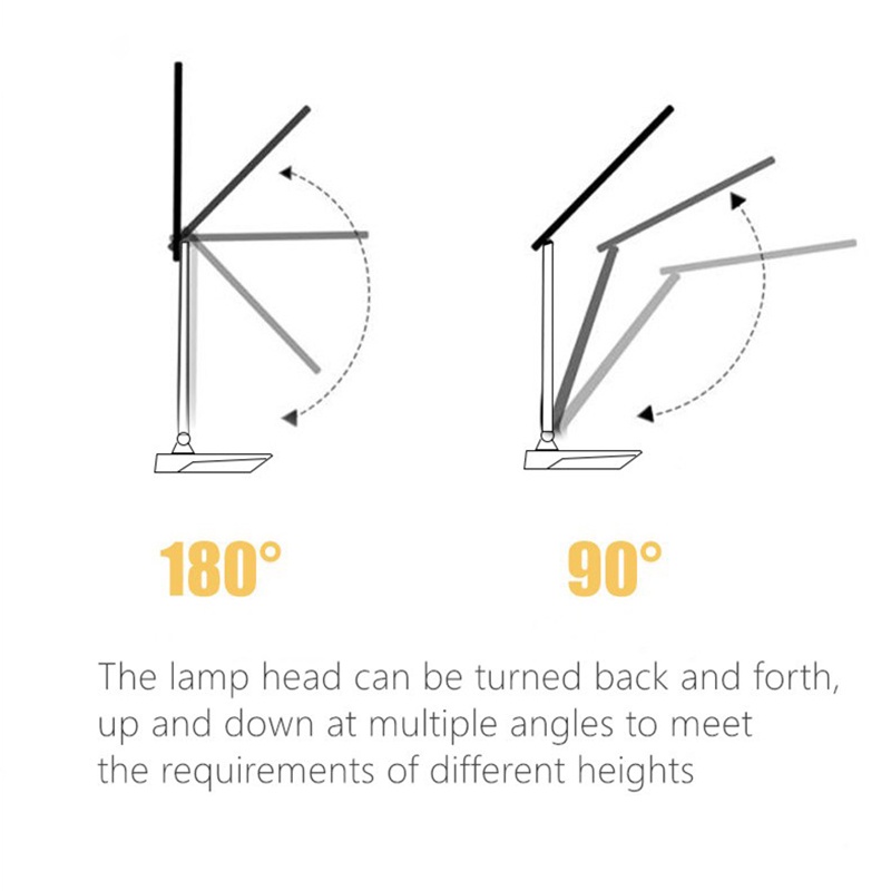 Đèn Bàn Học Đọc Sách, Làm Việc  LED Chống Cận, Cảm Ứng Tích Điện Gập 2 Chỗ