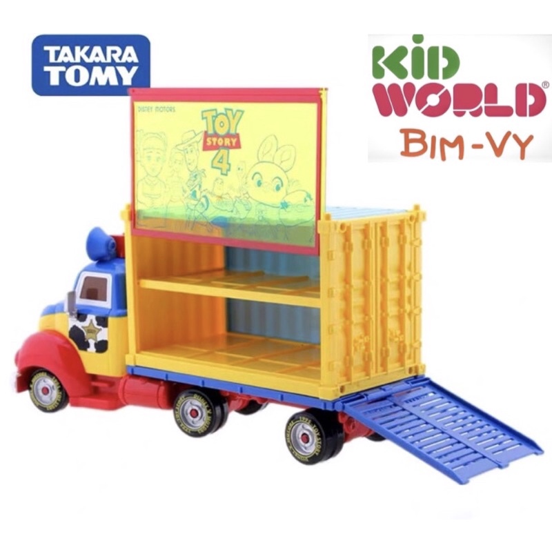 Xe mô hình Tomica Box Tải Disney Motors Toy Story 4 Carry 133629.