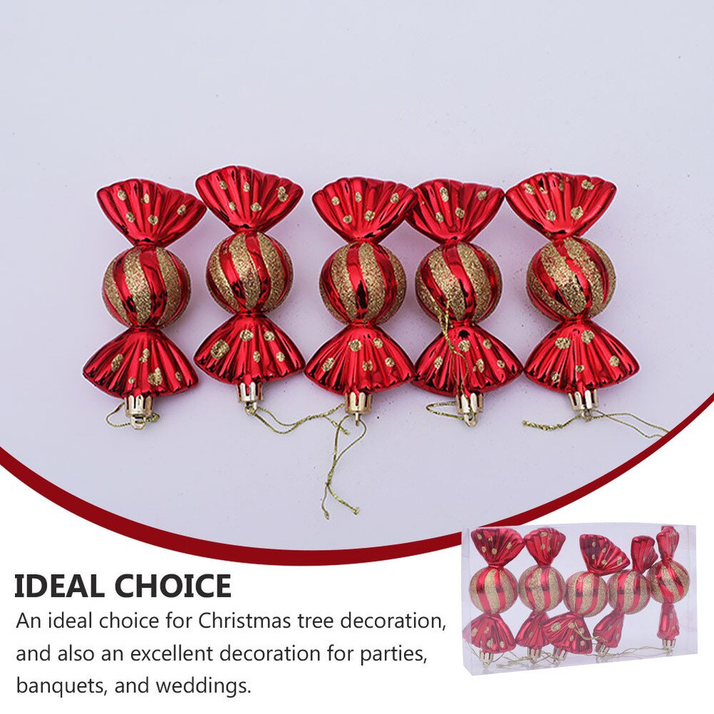 Set 5 Trái Châu Trang Trí Cây Thông Giáng Sinh Năm Mới / Giáng Sinh