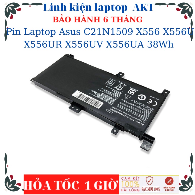 Pin Laptop Asus C21N1509 X556 X556U X556UR X556UV X556UA 38Wh- ZIN