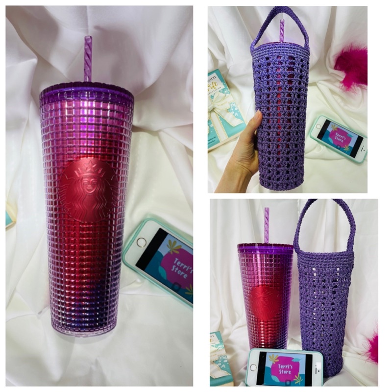 Ly Starbucks Cold Cup Bling 24OZ  - Kèm tặng túi đựng ly 100% Handmade