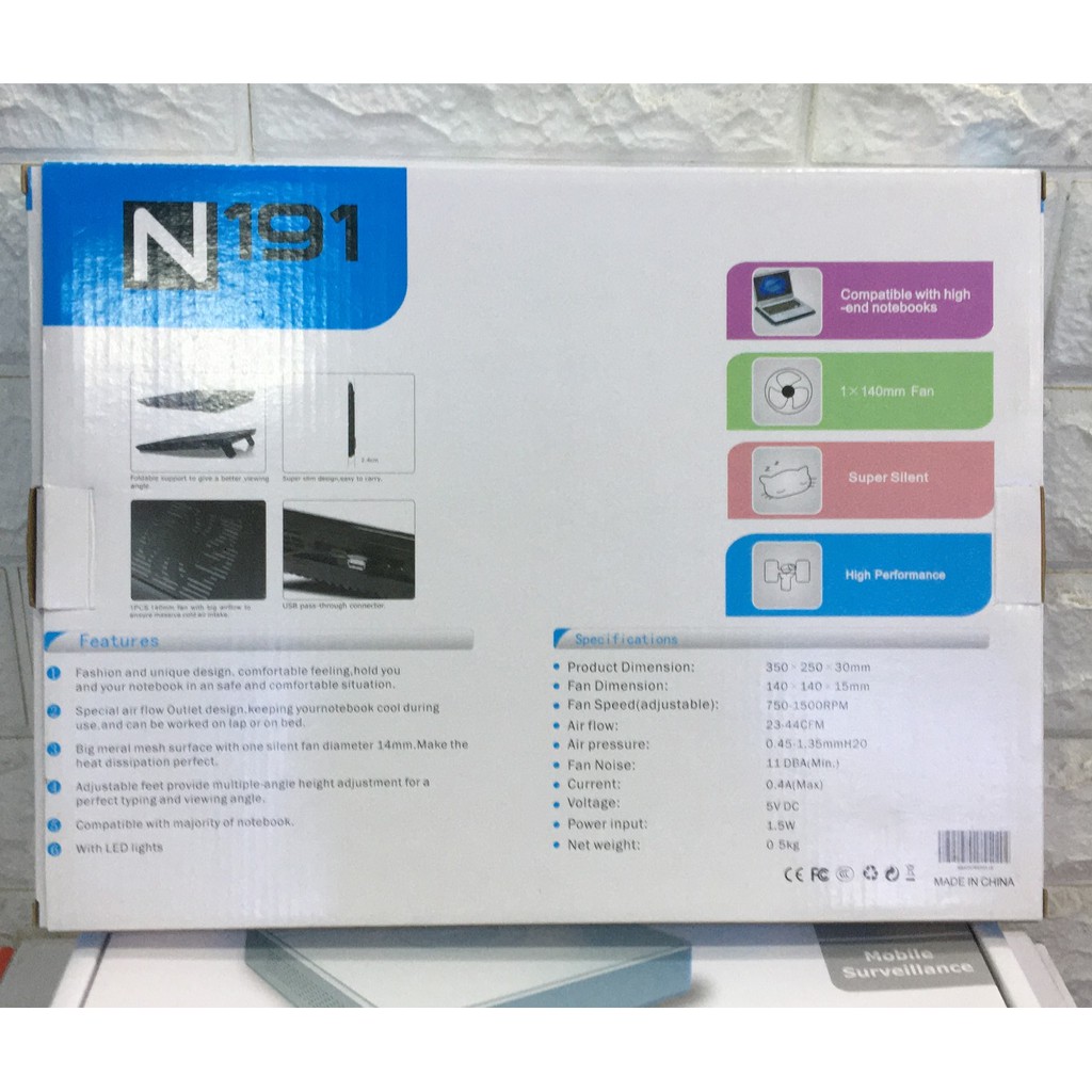 Đế tản nhiệt laptop Avan N191 bảo hành 06 tháng