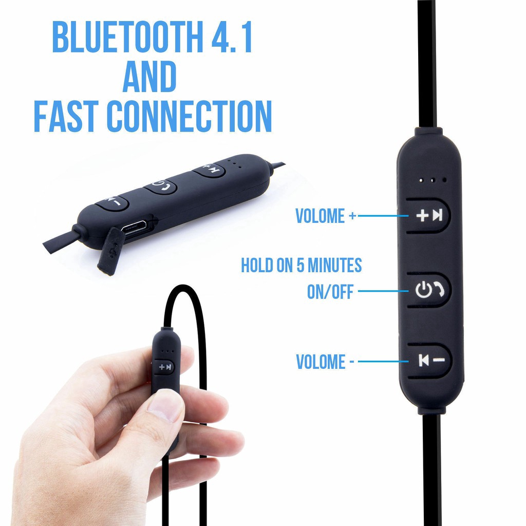 Tai nghe Bluetooth kiểu dáng thể thao có mic cho điện thoại iPhone Android | BigBuy360 - bigbuy360.vn