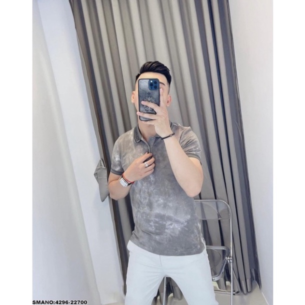 🌟Hot🔥Áo Polo nam nữ phối loang cổ viền cực hot, ảnh thật