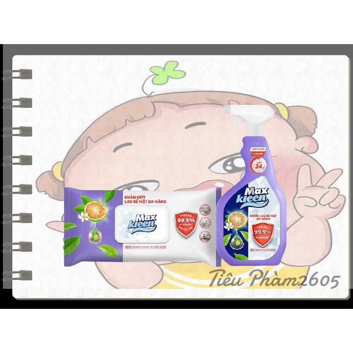 MAXKLEEN_ NƯỚC LAU VÀ KHĂN LAU ĐA NĂNG.