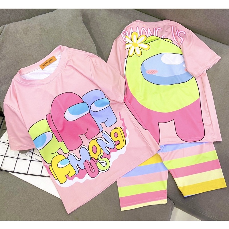 Combo 5 Đồ bộ ngố bé gái size đại vải thun lạnh 3D 4 chiều Jennie kids J472