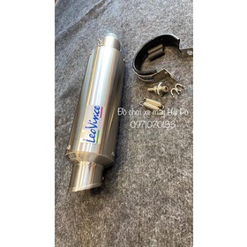 Pô Leo Bạc Leovince Bạc Chất Liệu Inox 304 tặng kèm tiêu tiện CNC xịn xò cho các dòng xe sirius ex winer sonic satria
