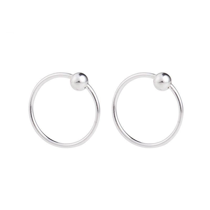 Cặp khuyên tai xỏ lỗ chất liệu bạc sterling 925