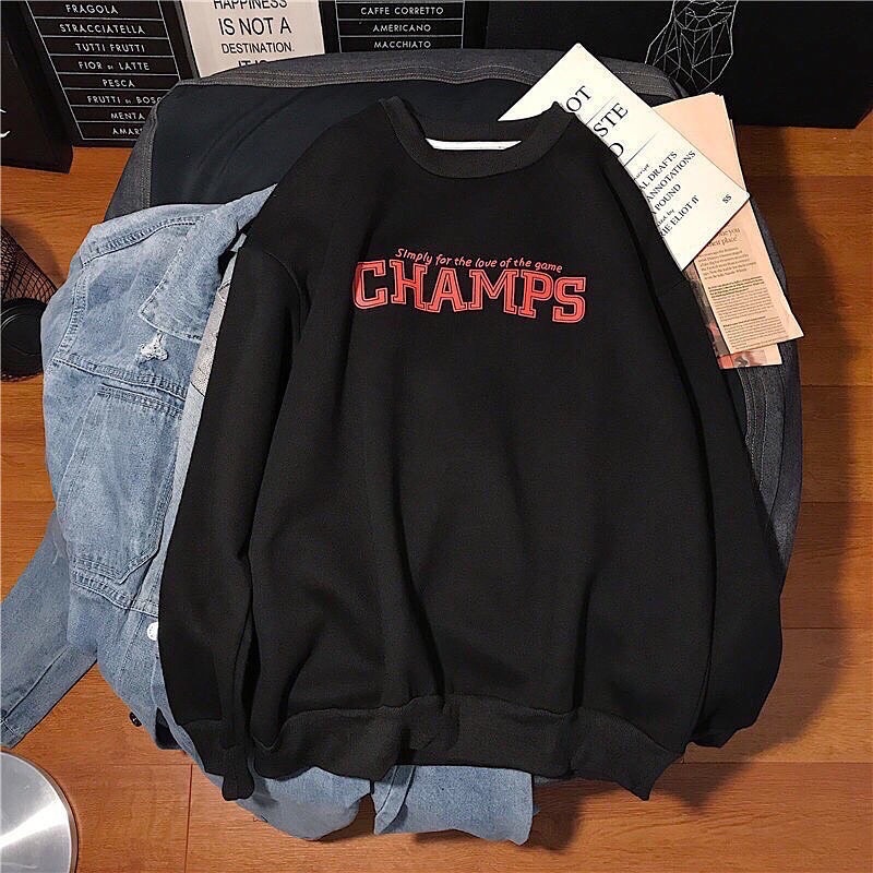 Áo swt nỉ Champs ( 3 màu Đen , Xám , Xanh ) | BigBuy360 - bigbuy360.vn