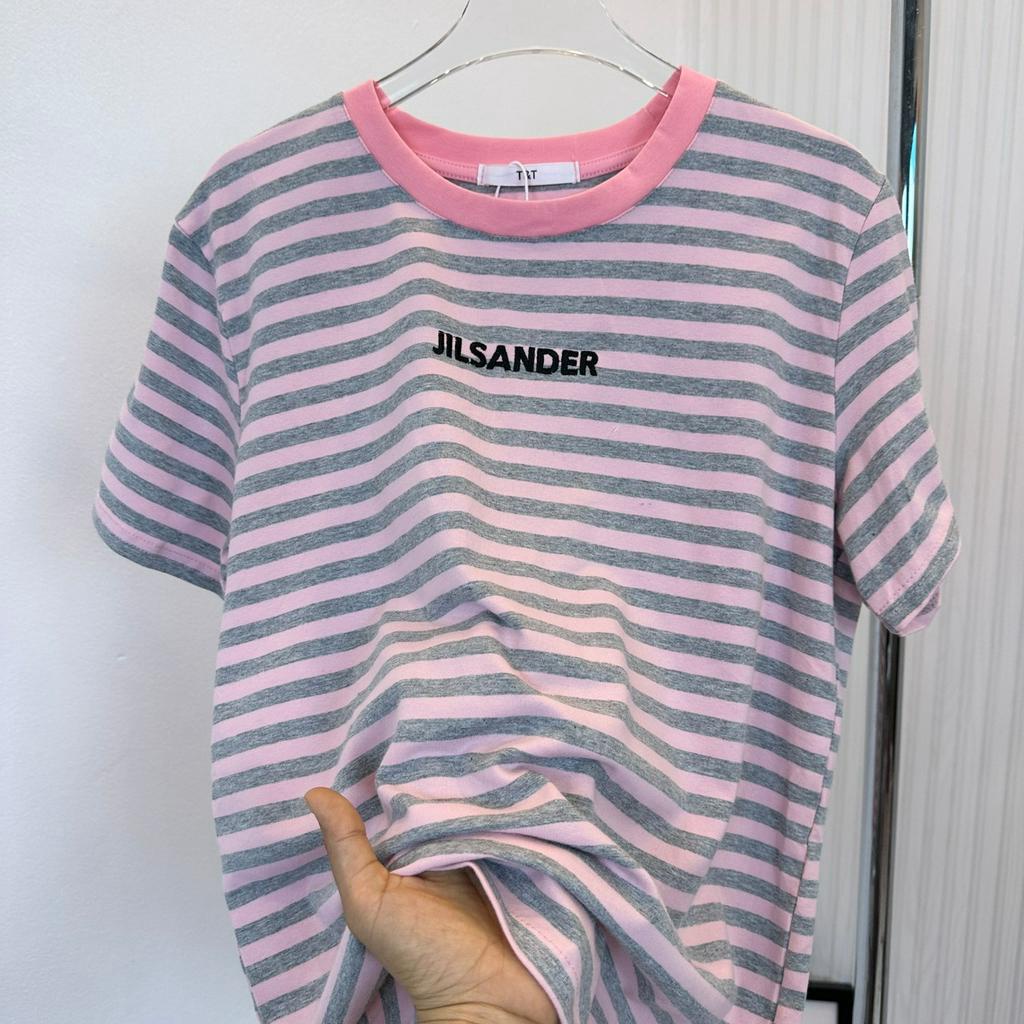 Áo Thun nữ kẻ ngang cộc tay chất cotton cao cấp , Áo kẻ ngang tông màu hồng pastel dành cho nữ hot trend hãng T&amp;T
