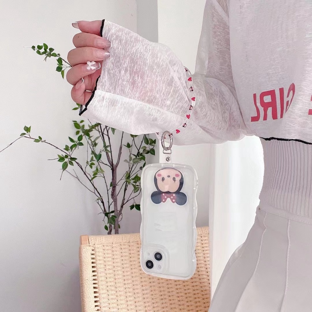 Phù Hợp Ốp Điện Thoại Họa Tiết Hoạt Hình Gắn Dây Đeo Tay Dễ Thương