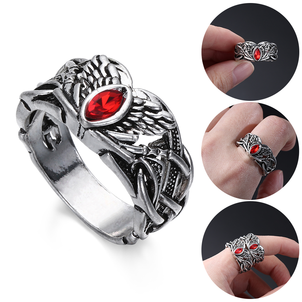 Nhẫn Thép Không Gỉ Hình Cánh Thiên Thần Phong Cách Punk Hiphop Thời Trang Cho Nam