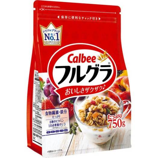 (Date 2024) Ngũ Cốc Nhật Bản, ngũ cốc Calbee 750g Đỏ Nội Địa