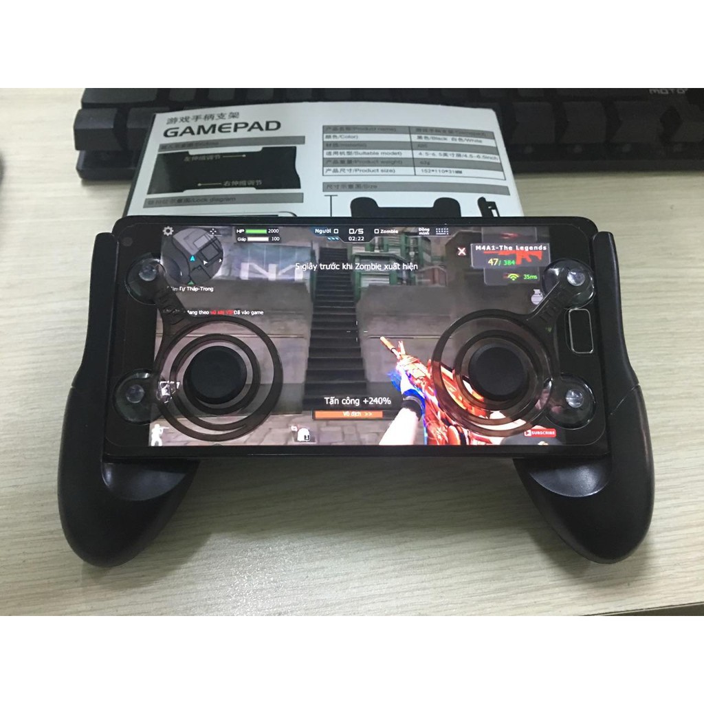 RK game6 Tay cầm game cho điện thoại full màn hình dưới 6.3 inch Gamepad