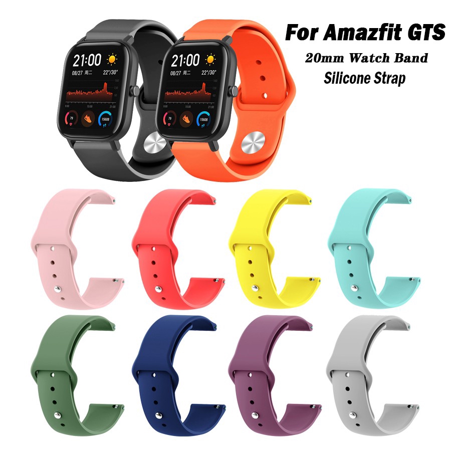 Dây Đeo Silicon 18mm 20mm 22mm Thay Thế Cho Đồng Hồ Amazfit Gts