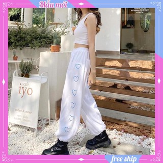 Quần dây rút dáng dài 💖freeship💖quần boom tim 2 bên hông siêu xinh ad103 sunny