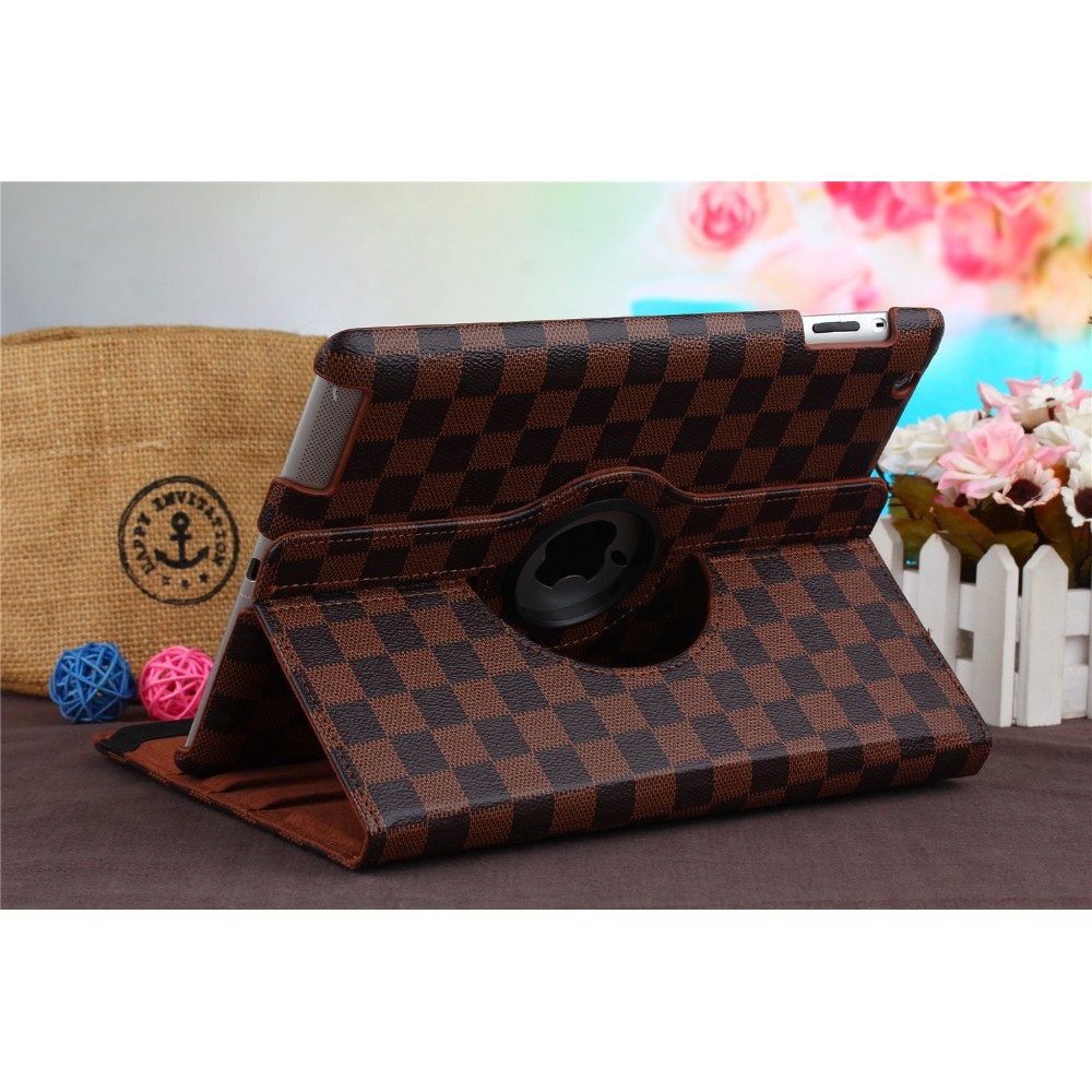 Bao da iPad 2, iPad 3 , iPad 4 sọc caro xoay 360 | BigBuy360 - bigbuy360.vn