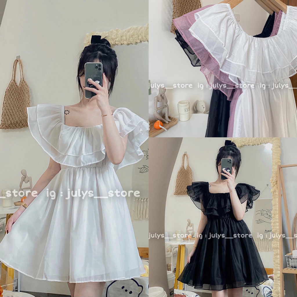 Váy bèo ngực cánh tiên đan dây lưng (ảnh thật shop chụp kèm video)