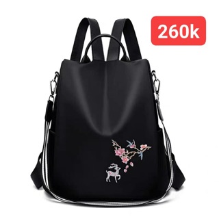 (HÀNG K CÓ SẴN) balo vải canvas với khoá kéo sau lưng chống trộm 131806