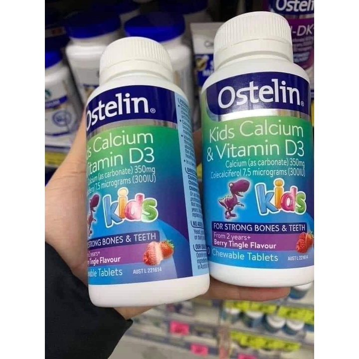 Canxi Ostelin khủng long viên cho bé - Ostelin Kids Calcium & Vitamin D3 90 viên