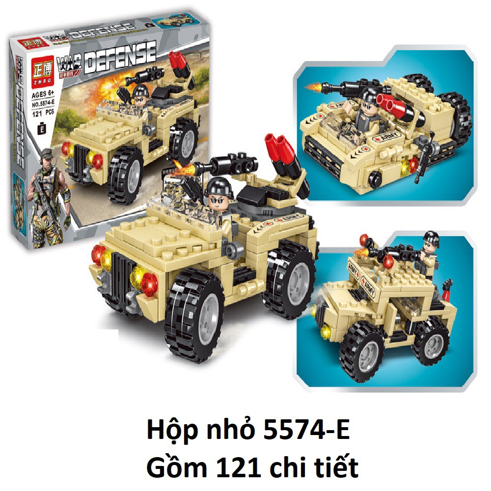 [708 CHI TIẾT] Bộ Lego lắp ráp xếp hình BIỆT ĐỘI PHÒNG KHÔNG ARMY bao gồm XE TĂNG 4 NÒNG, XE QUÂN SỰ, TRỰC THĂNG