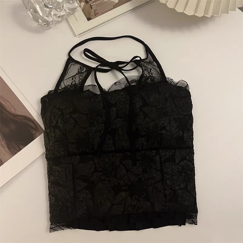 áo ren dây buộc nơ cổ yếm (3028#)