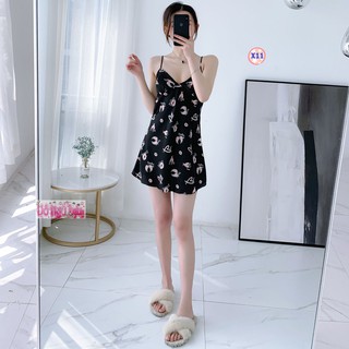Váy Lụa 2 Dây Có Lót Ngực X11