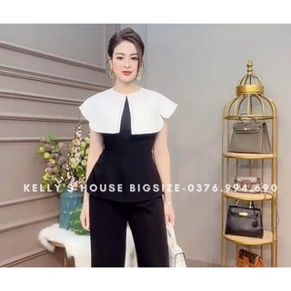[Hàng Có Sẵn] Bigsize Set Cổ Viền Cổ Bèo ( Từ 55kg đến 90kg)