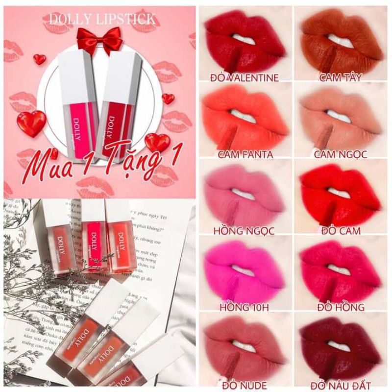 Combo Son hữu cơ không chì Dolly mua 1 tặng 1 [ tùy chọn màu ]