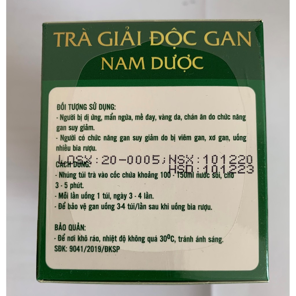 Trà giải độc gan Nam Dược- Giúp bổ gan, thanh nhiệt, giải độc⚡Đặc biệt cho người uống nhiều bia rượu- Date 2026 mới nhất