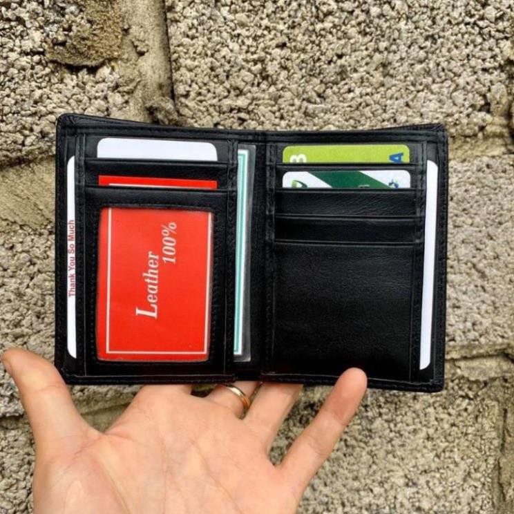 Ví da nam, bóp nam  đứng da bò Nappan nhập khẩu - fullbox