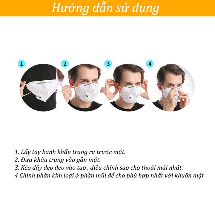 Khẩu trang chống bụi mịn 2.5PM và kháng khuẩn chuẩn N95 có van thở chống mờ kính chính hãng 3M 9001V