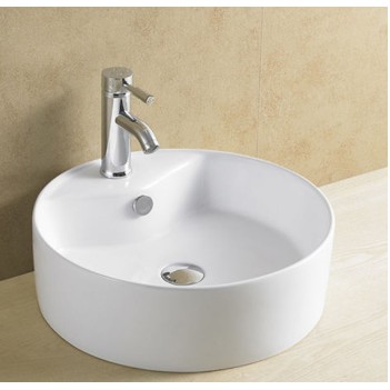 lavabo tròn EVERET đặt bàn kiểu dáng sang trọng - men sứ nano sáng bóng chống trầy